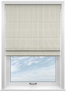 Emily Bond Oscar Stripe, Pebble - Twist&Fit Roman Blind